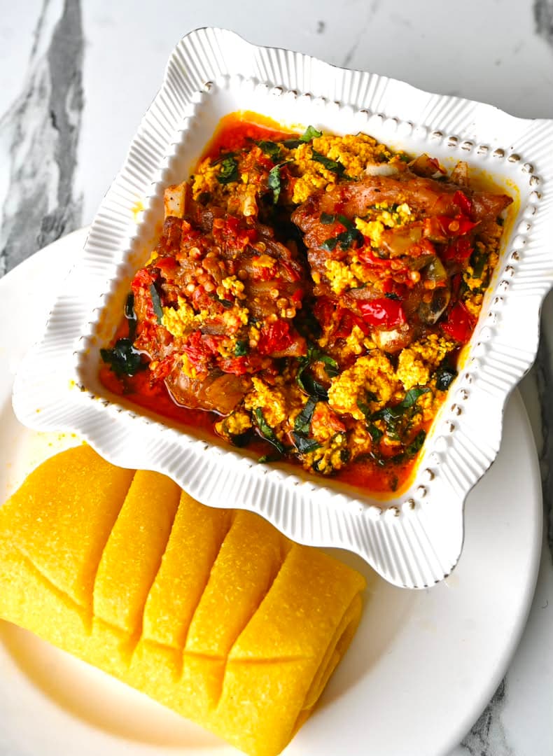 Vegetable Soup & Eba