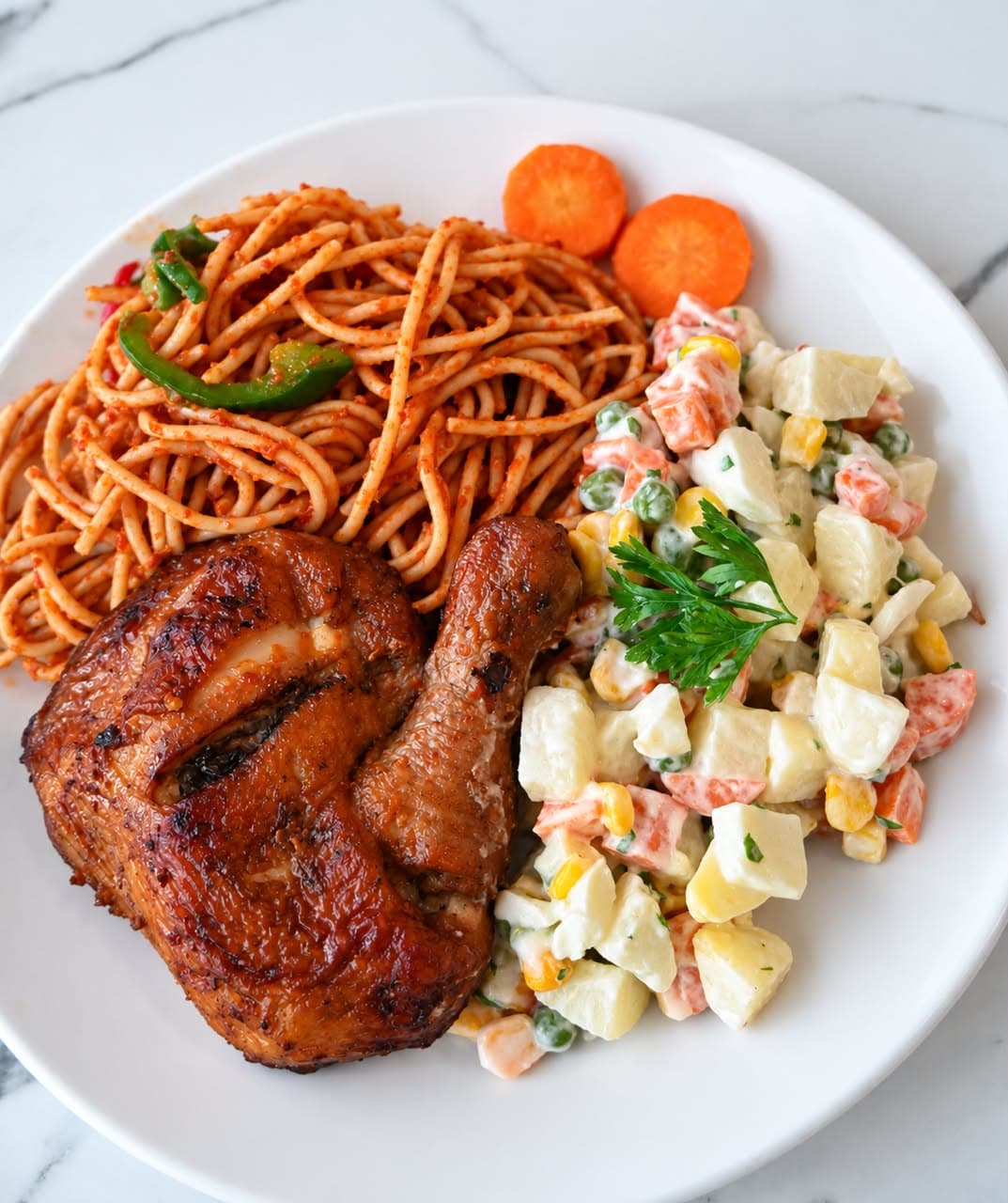 Jollof Spaghetti & Chicken