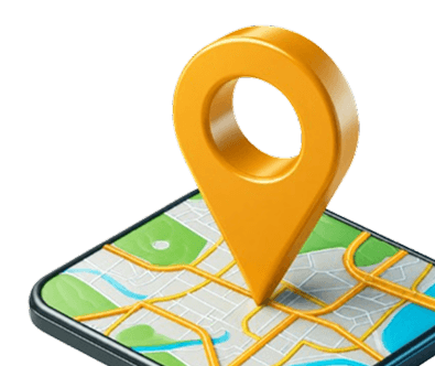 Live map tracking pin