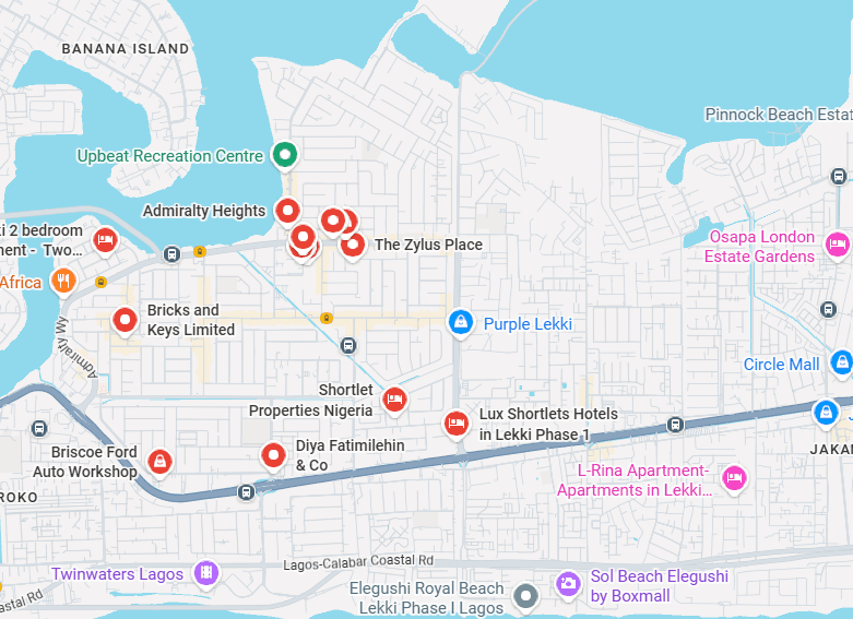 Map of Foodies Lekki