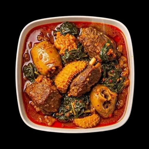 A pot of Nigerian stew